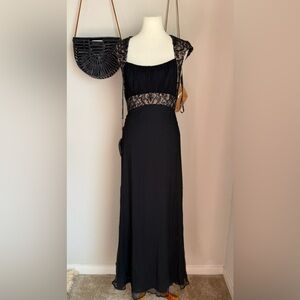 NWT Tadashi Collection Cap Sleeve Tadashi Shoji Embroidered Formal Gown,Size 10